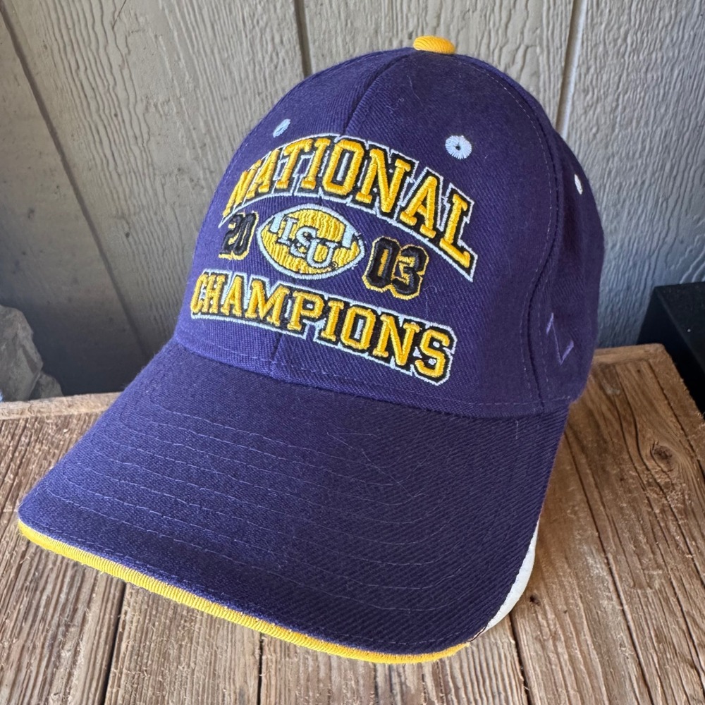 Zephyr LSU Tigers Football 2003 National Champions Hat Purple Adjustable NWT